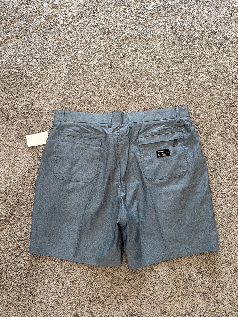 Hurley Men's Slate Blue/Gray Flat Front Performance Shorts - Picture 3 of 3